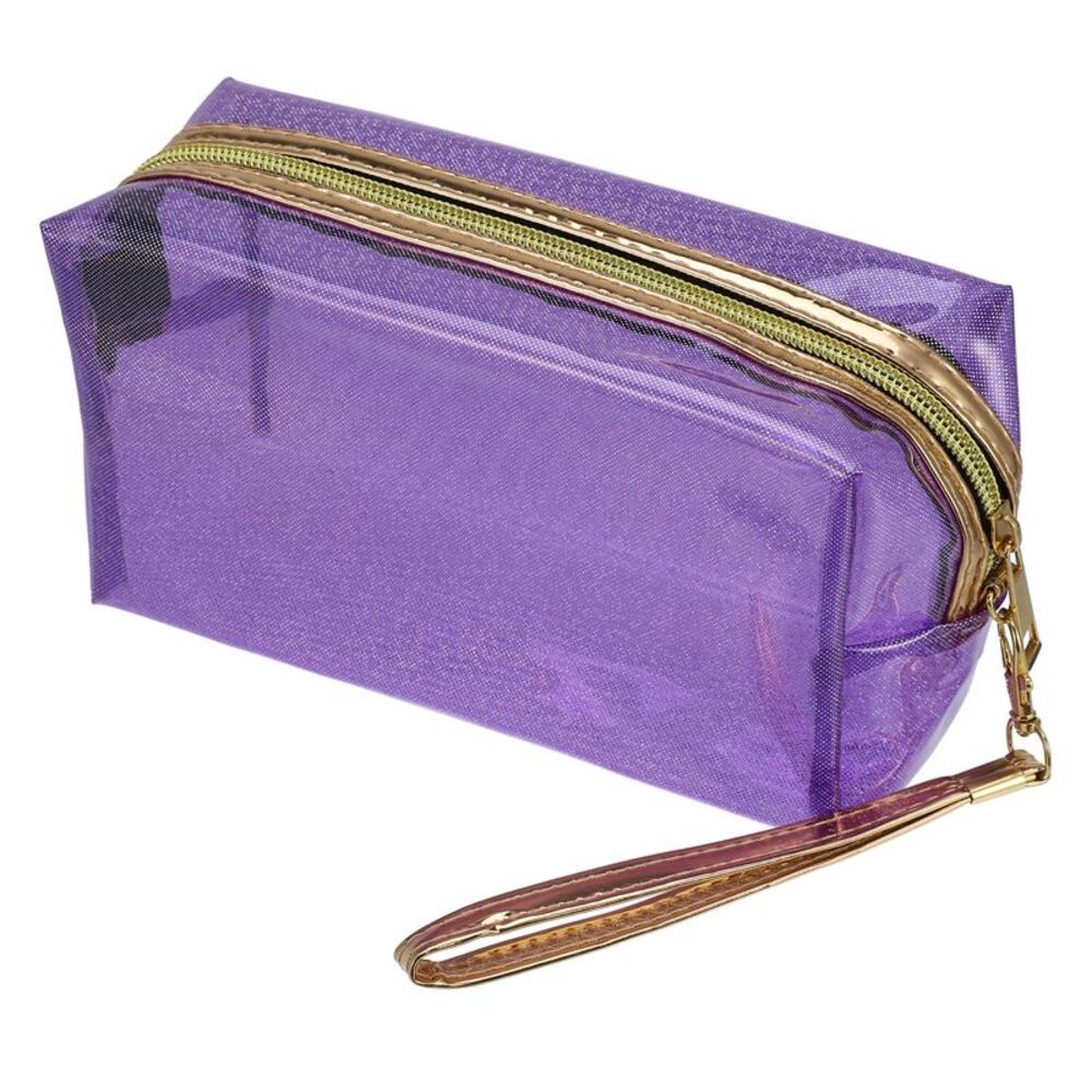 1 Pc Waterproof Travel Makeup Toiletry Bag Purple